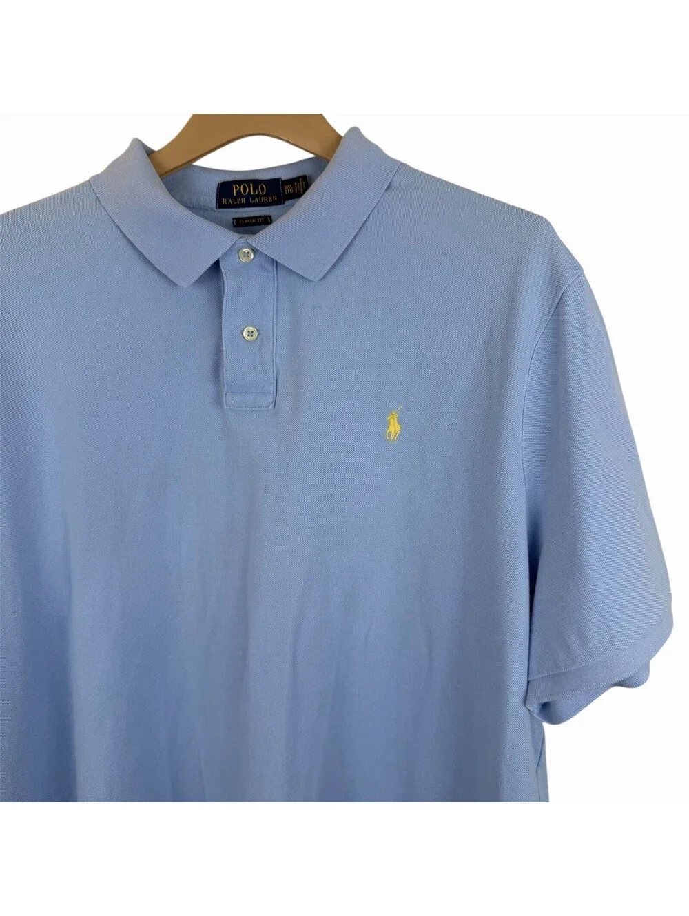 Polo Ralph Lauren Men XXL Classic Fit Blue Short Sleeve Polo Shirt Cotton Preppy
